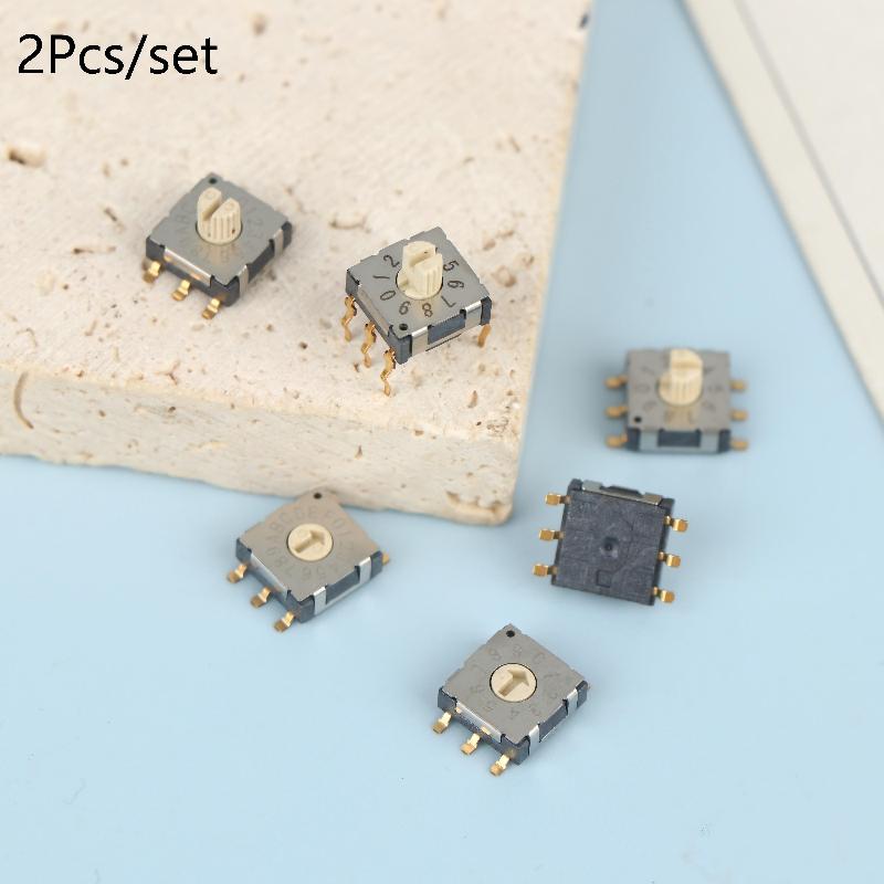 2Pcs Mini Encoder Rotary Encoder Switch Bcd8421 Multi Gear Band Knob Switch Smd Band Switch