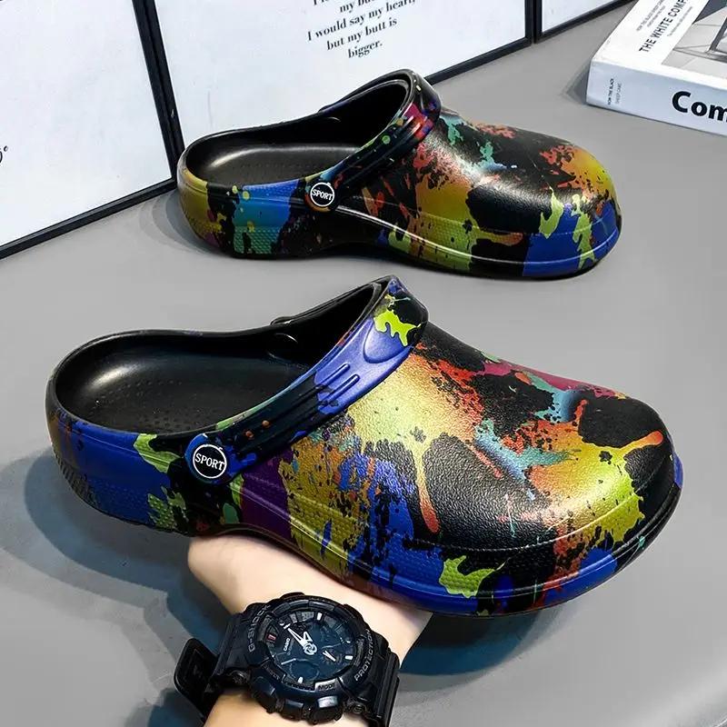 Fashion Male Slipper Platform Beach Hole Y2k Elegant Fun Men's Shoe Designer Luxury Original Cheap Shoes Liquidation 2025 Fashi Slideson
