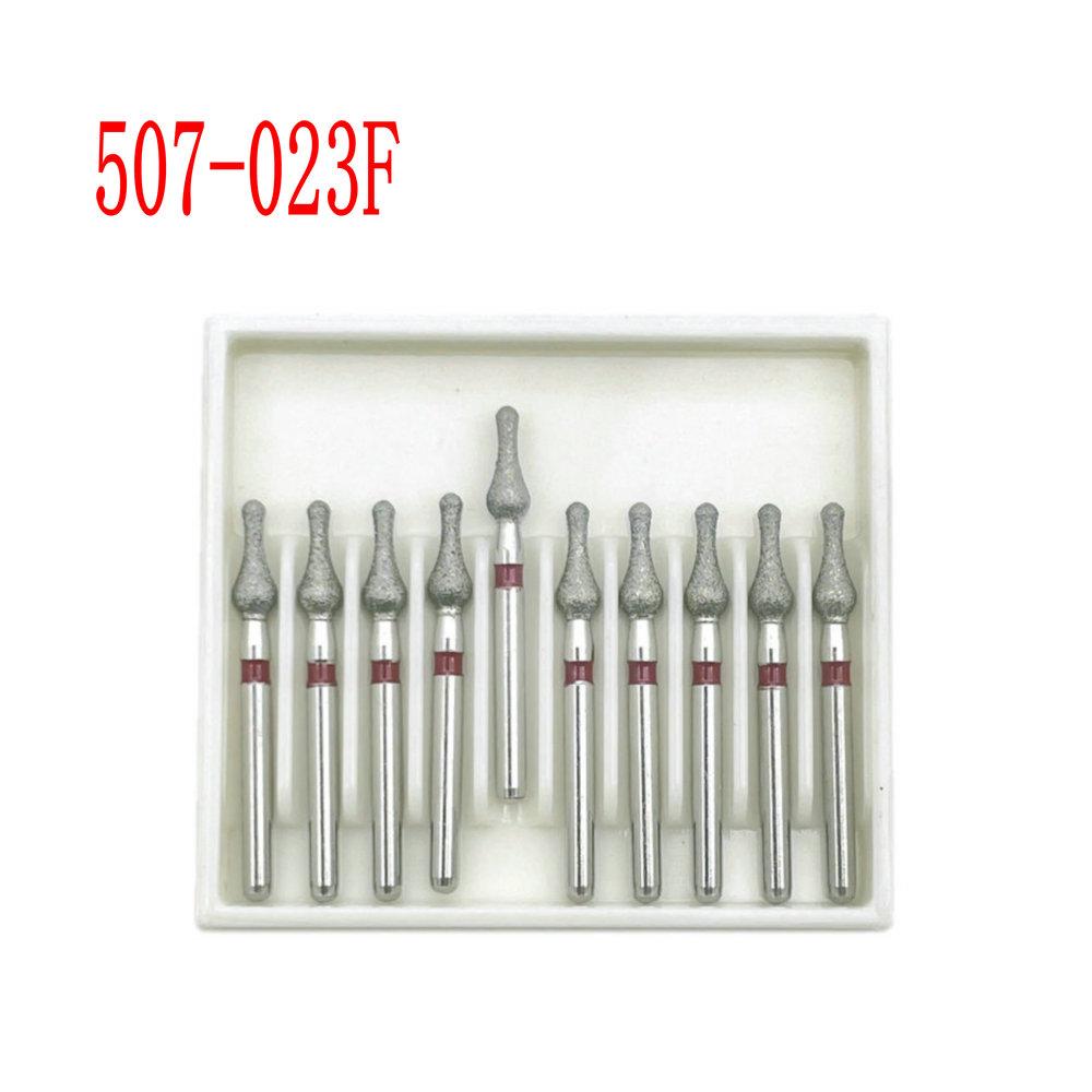 10pcs/box Dental Diamond Burs Drill FG Diamond 1.6mm Shank for High Speed Handpiece Burs