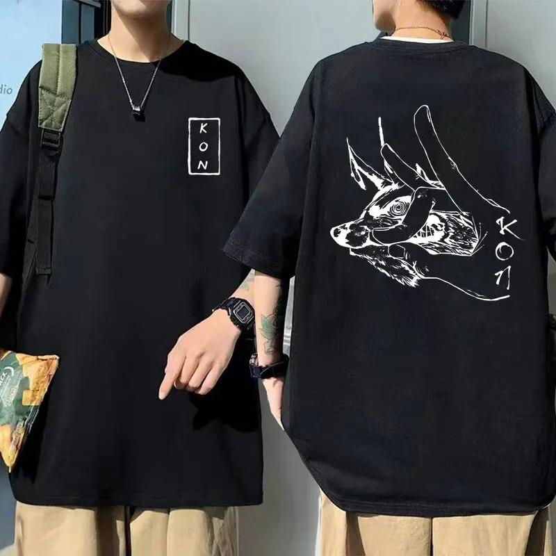 Tricou cu imprimeu Anime japonez Chainsaw unisex Hayakawa Aki Fox Devil Kon Tricou unisex din bumbac moale Tricou unisex femei Unisexga Streetwear