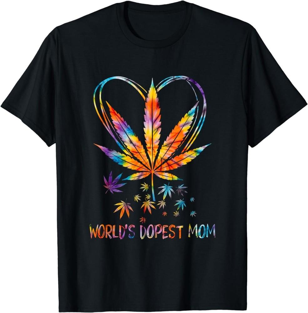 

World s Dopest Mom Weed Leaf 420 Funny Mother s Day Gift Unisex T-Shirt L