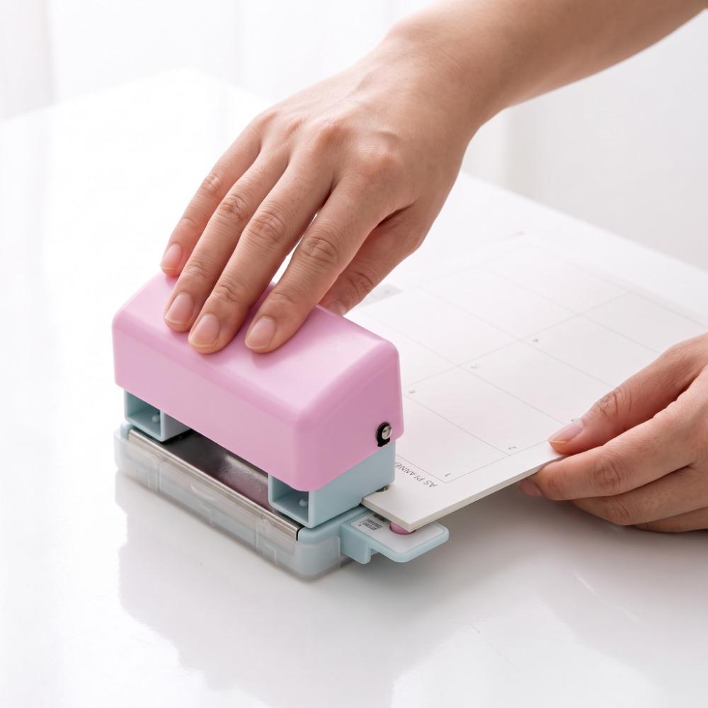5 Hole Paper Punch Tool Portable Loose Leaf Puncher Precise Round Hole Puncher Home Use