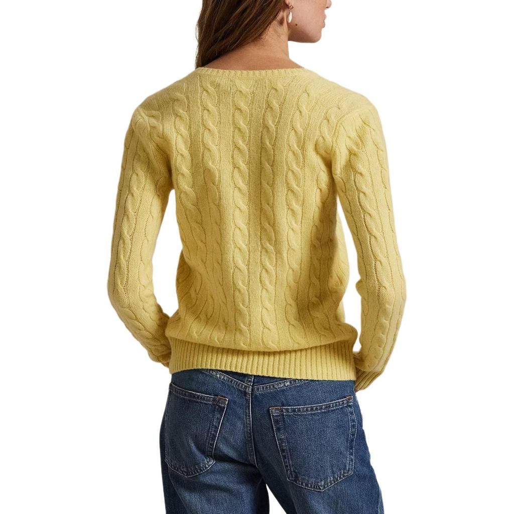Polo Ralph Lauren V-Neck Pullover Cable Knit Sweater Women sweater 211971866-007