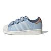 adidas Originals Superstar Fabric Lightweight Comfortable Durable Shock Absorption Low-Top Kids Skate Shoes Kids Sneakers Blue IH3291