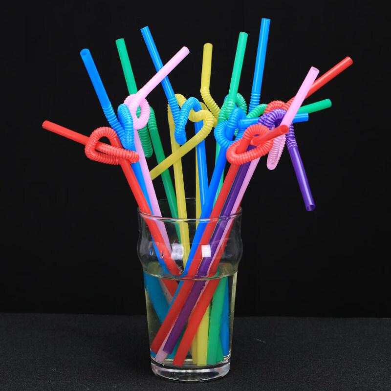 ZISIZ Colorful Disposable Art Straws