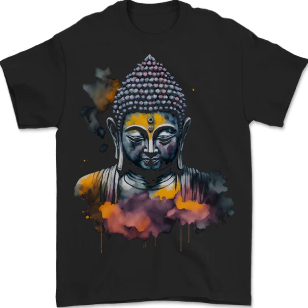 Buddha Watercolour Mens T-Shirt 100% Cotton 3XL