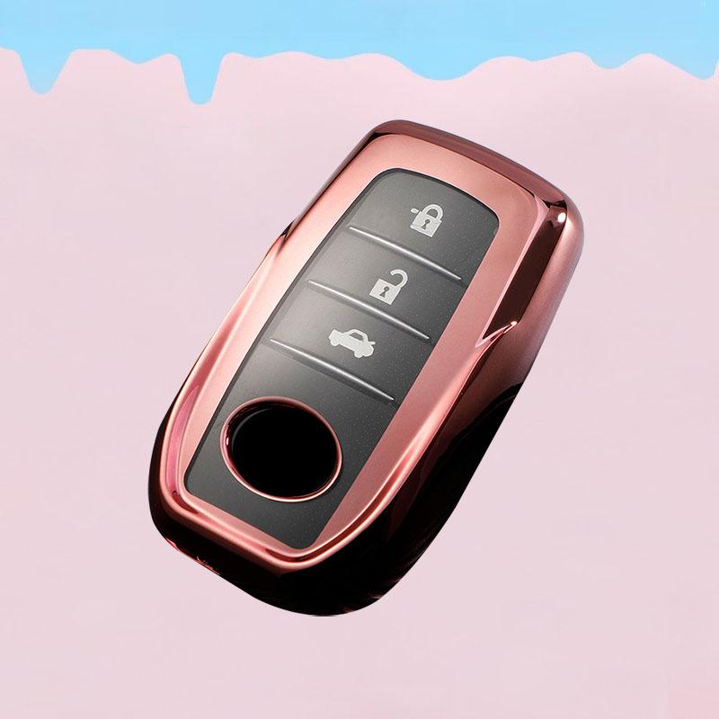 TPU Car Key Case Holder Key Cover For Toyota Hilux Fortuner Land Cruiser Prado Camry Coralla Crown RAV4 Highland LC TLK Yaris
