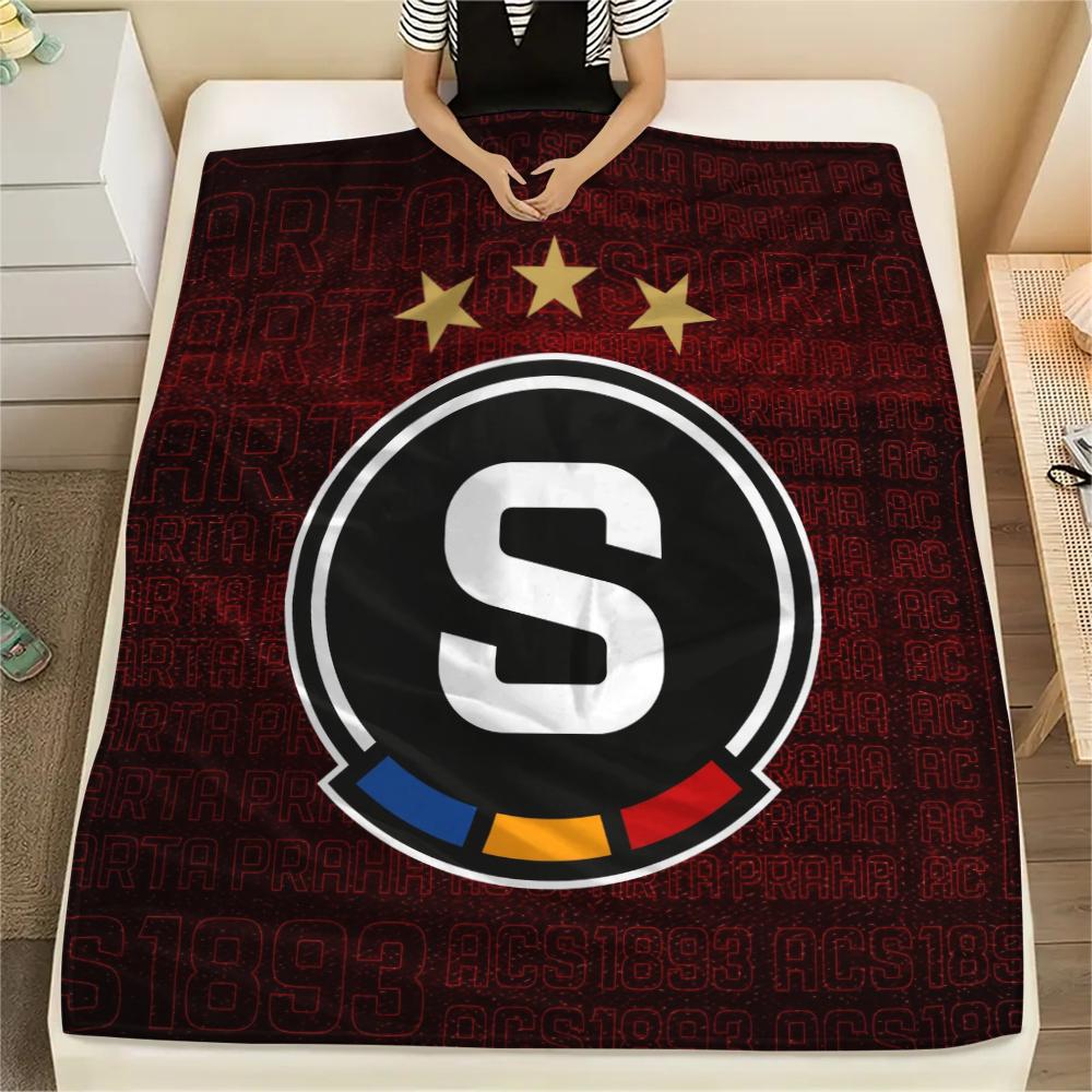Sparta Prague Football Emblem,pattern Flannel Blanket, High quality Comfortable for All Seasons, Home Decor, Warmth and Comfort, Perfect for Gifts.