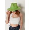 14392 Camel Wide Straw Hat With Ribbon Detail