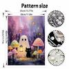 Frameless Pearl Painting Kit Black Cat Mushroom Forest Pattern DIY Shiny Bead Canvas Creative Leisure Craft Gift for Adults Decor