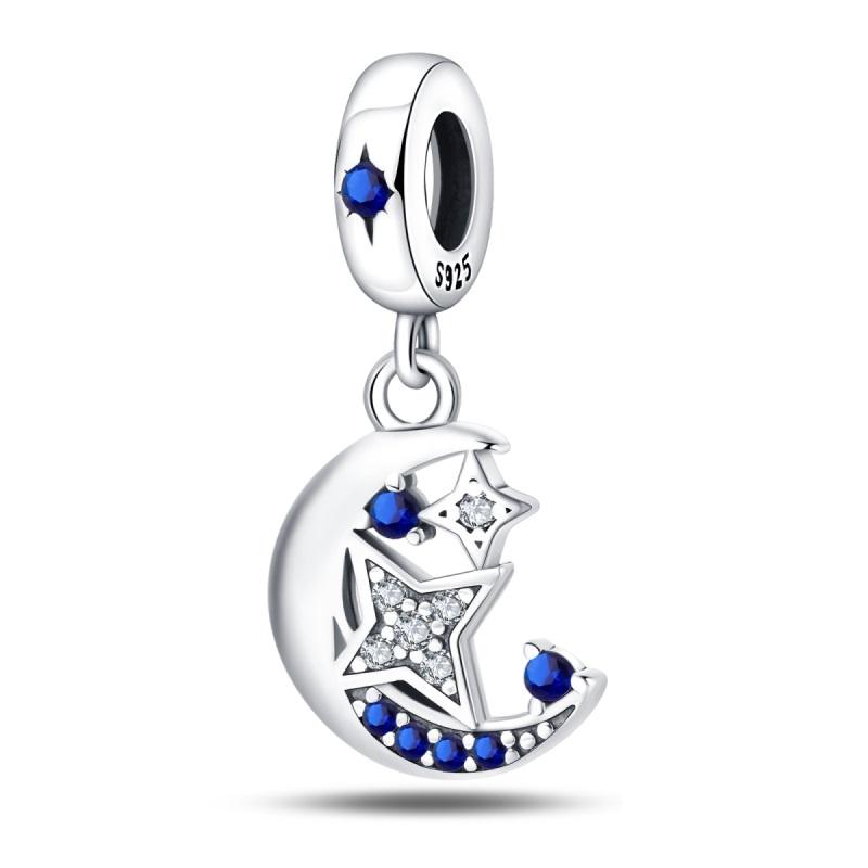 Copper Cross Saint Devil'S Eye Charms Bead Gold Plated Moon Pendant For Original Bracelet Women Jewelry Accessories