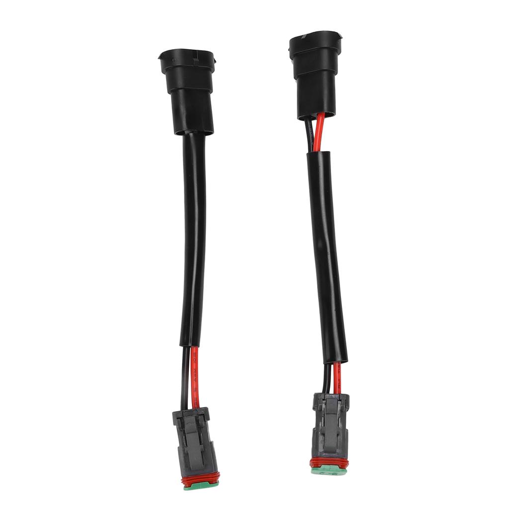 2pcs DT Female to H11 Male Conversion Wire Harness Adapter Waterproof for LED Work Lamp Light Bar