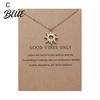 Blessing Pendant Necklace Gold Choker for Women Sun/Butterfly/Owl/Bird Gift Sisters