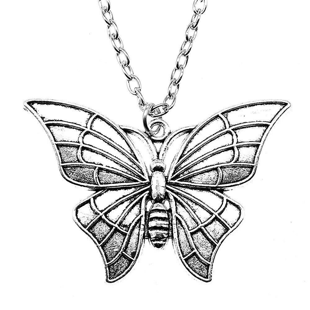 Openwork Dragonfly Pendant Necklace Insect Nature Boho Jewelry 45cm or 70cm long chain