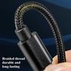 66W USB C To Type C Nylon Braided Data Cables PD Fast Charging Cords for iPhone16 Pro Samsung S24 Xiaomi 1/2/3m Charging Cable