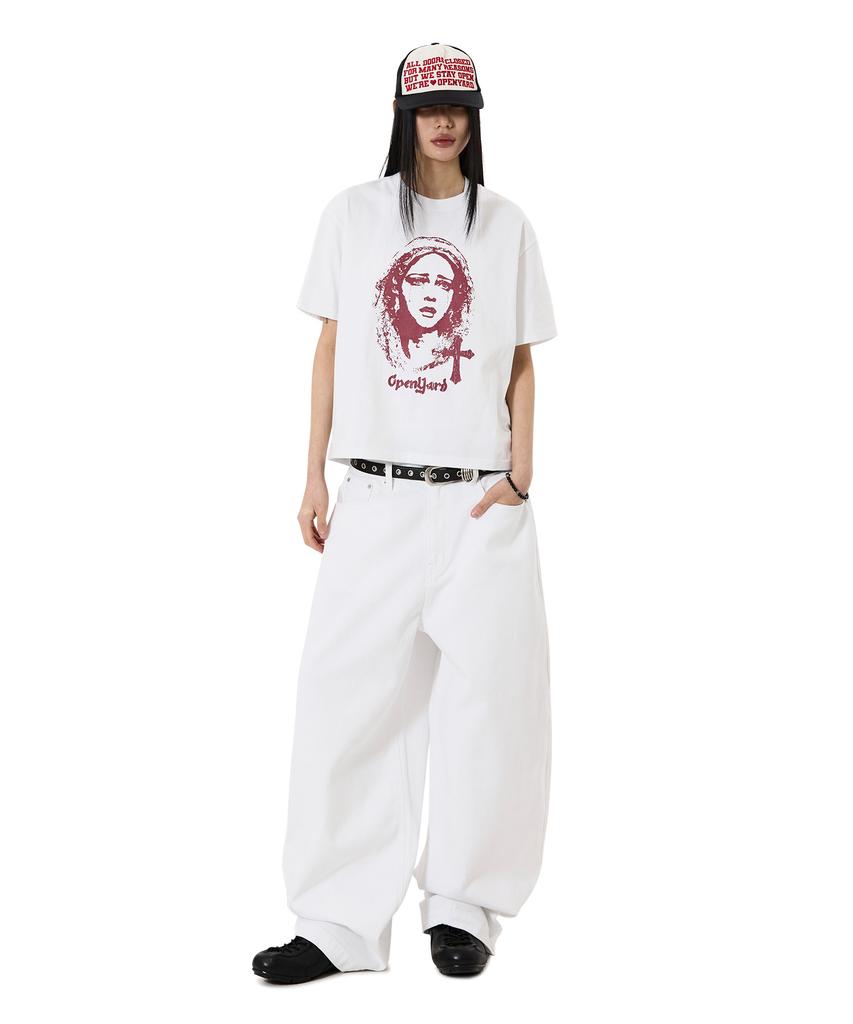 Opeunyadeu(Owai) Tears Of Divine Crop Tee - White