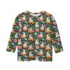Print Tops For Youth Girls Round Neck 3/4 Sleeves T-Shirts Trendy Tops Outfit Tees