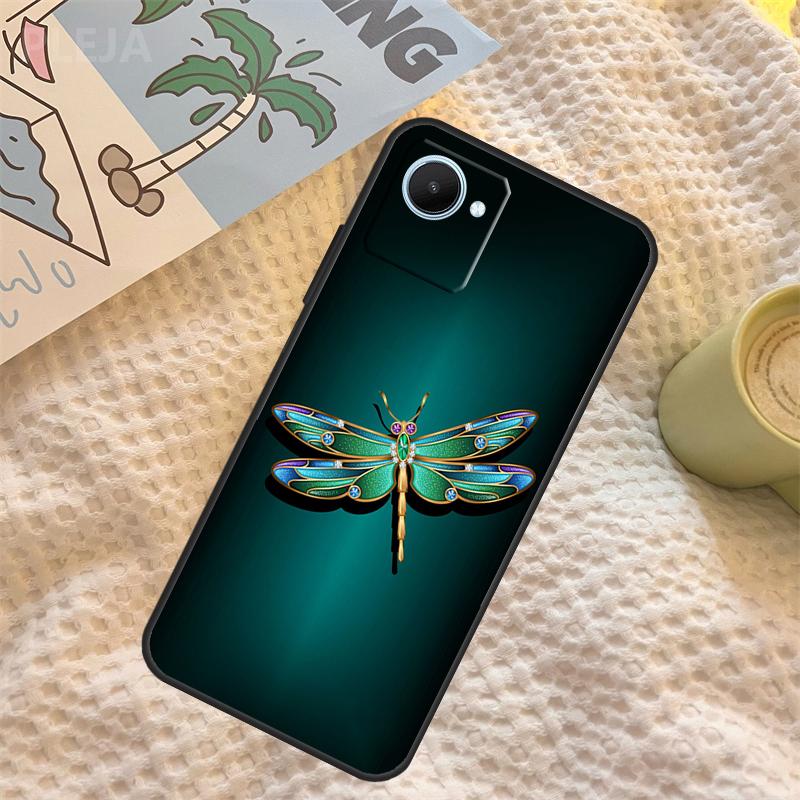 Dragonfly Animal Art Case For Realme C67 C63 C55 C51 C75 C61 C53 C35 C65 C71 11 12 13 14 15 Pro Plus GT6 GT7 Pro