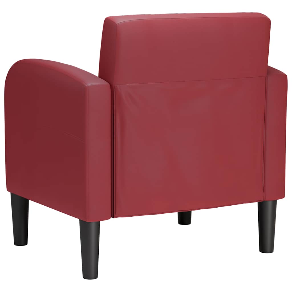 Armchair with Armrests Burgundy 54 cm Faux Leather