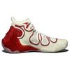 Anta Serie Stella Montagna Stella Ammortizzanti Antiscivolo Resistenti all'Usura Leggeri Mid-Top Scarpe da Pallacanestro Uomo Sneaker Bianco Rosso 112121818A-5