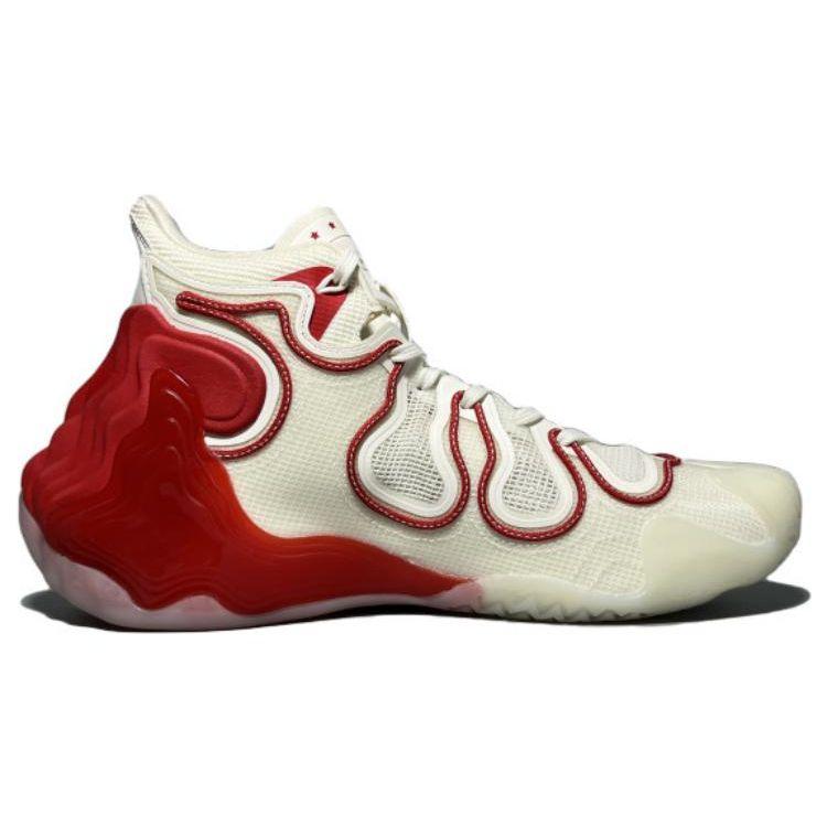 Anta Serie Stella Montagna Stella Ammortizzanti Antiscivolo Resistenti all'Usura Leggeri Mid-Top Scarpe da Pallacanestro Uomo Sneaker Bianco Rosso 112121818A-5