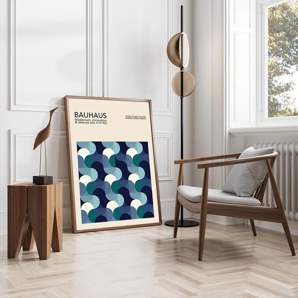 Modernist Bauhaus Geometric Canvas Poster Living Room Wall Art Retro Prints Mid Century Home Decorative Wall Art Painting