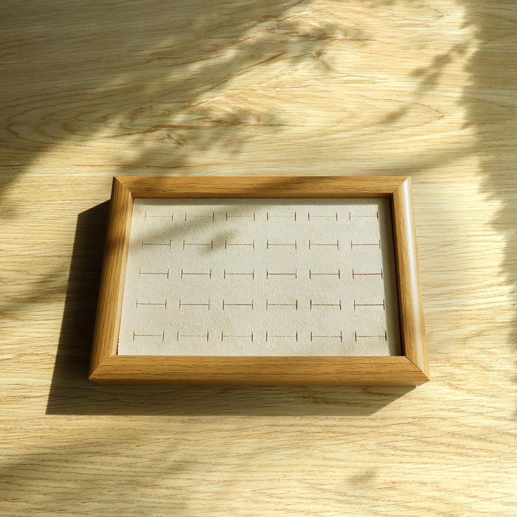 Jewelry Trays Velvet 30 Slot Rings Display Tray Large Capacity Finger Ring Stud Earrings Cufflink Storage Rack Organizer