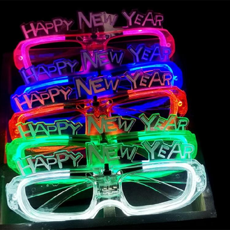 Cosplay LED Light Up Square Eyewear For Adults Kids Costume Accessories New Year Eve Party Decoration Supply
