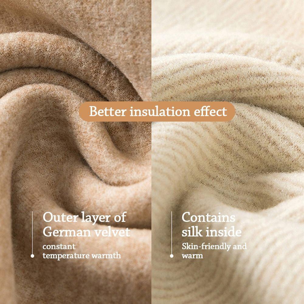 Thickened Warm Knee Sleeve Velvet Knee Support Extended Leg Sleeves  Unisex