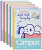 Sunstar Stationery Snoopy Campus S2637618 Notebook, Dotted, A-Lined, 5-Pack,