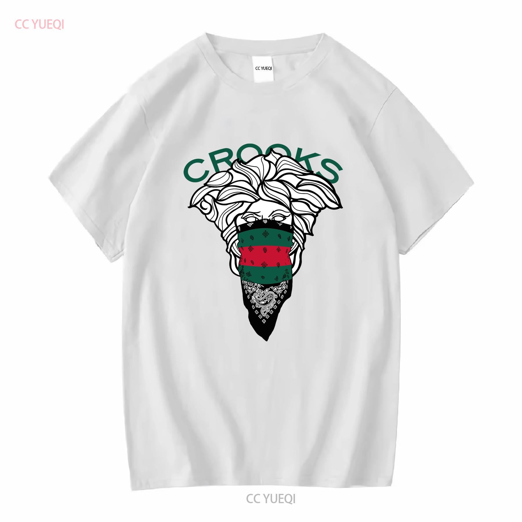 

Crooks Castles Old Bandito T shirt White vintage Washed Breathable Comfortable Casual graphic homme Stylish Versatile Unisex 3XL