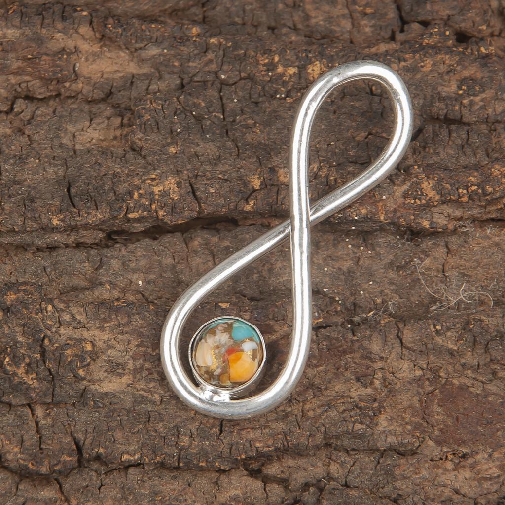 Schmuck mit Edelstein Spiny Oyster, Anhänger aus 925er Sterlingsilber, handgefertigter Silberanhänger mit Spiny Oyster als Hochzeitsgeschenk