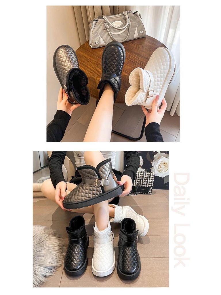 Women's White Mid-Calf Winter Nurse Boots - Soft Leather, Size 42 Plus, Perfect with Skirts