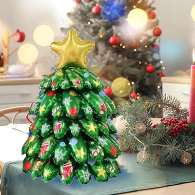 Christmas Decoration 2025 Christmas Tree Balloon Christmas Party Supplies Foil Balloon Snowman Santa Claus Balloon