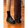 Korean version of small leather shoes women's 2025 spring new British style jk thick heel platform loafers college single shoes ins