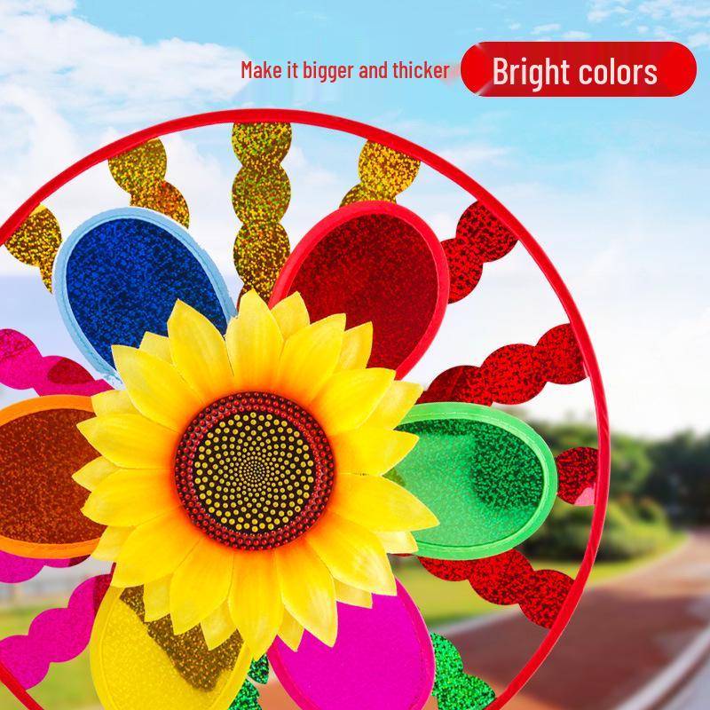 Children's Colorful Sunflower Sequin Pinwheel Toy