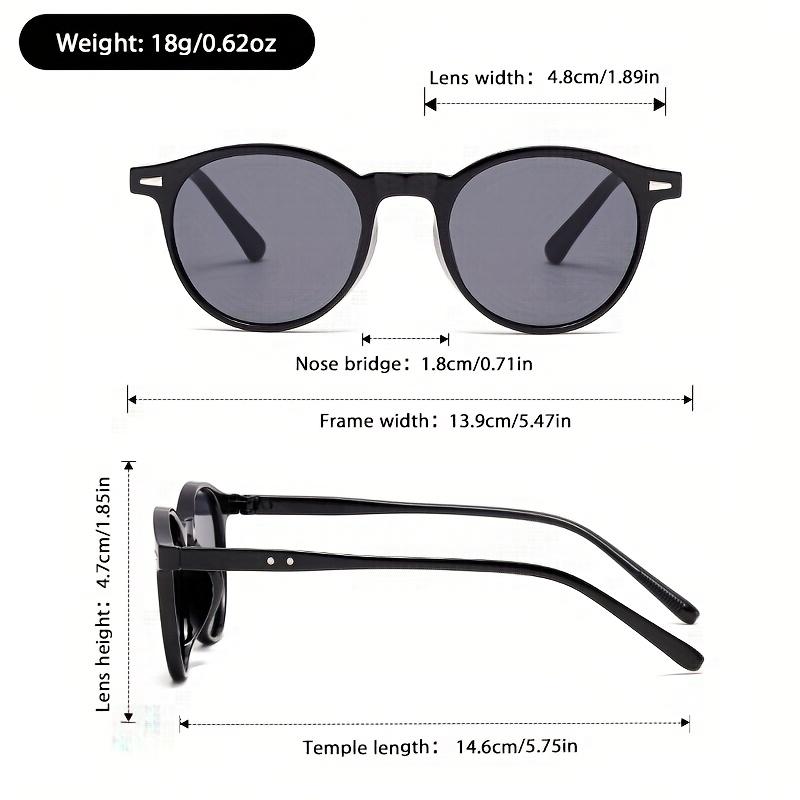 4-pack Small Frame Round Simple Business Fashionable Men's and Women's Glasses Suitable for Birthday Gifts and Pography Props