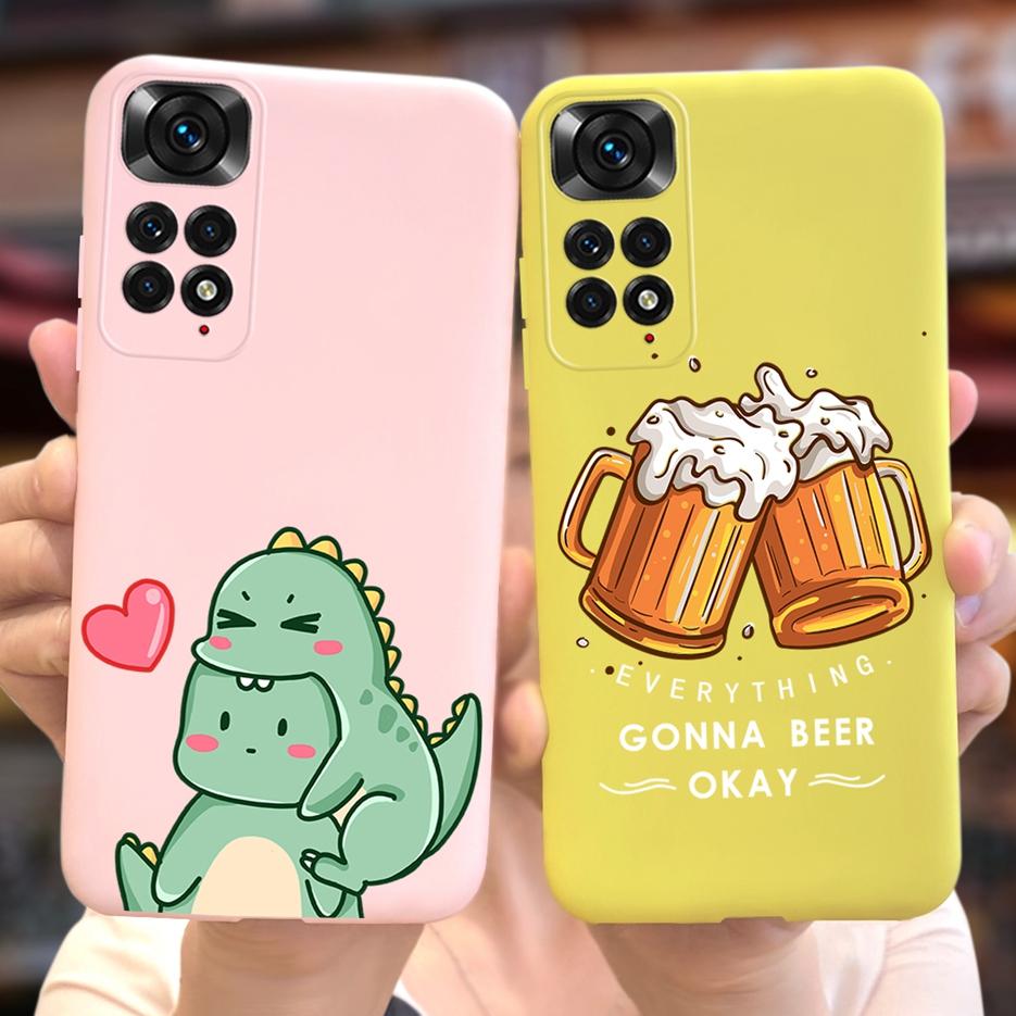 For Xiaomi Redmi Note 11 Case Redmi Note 11S 4G Stylish Candy Painted Cover Soft TPU Phone Case For Redmi Note 11 Pro Plus Shell
