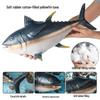 Large Yellowfin Tuna Soft Rubber Toy - Children's Ocean Animal Model for Cognitive Learning and Aquarium Decoration