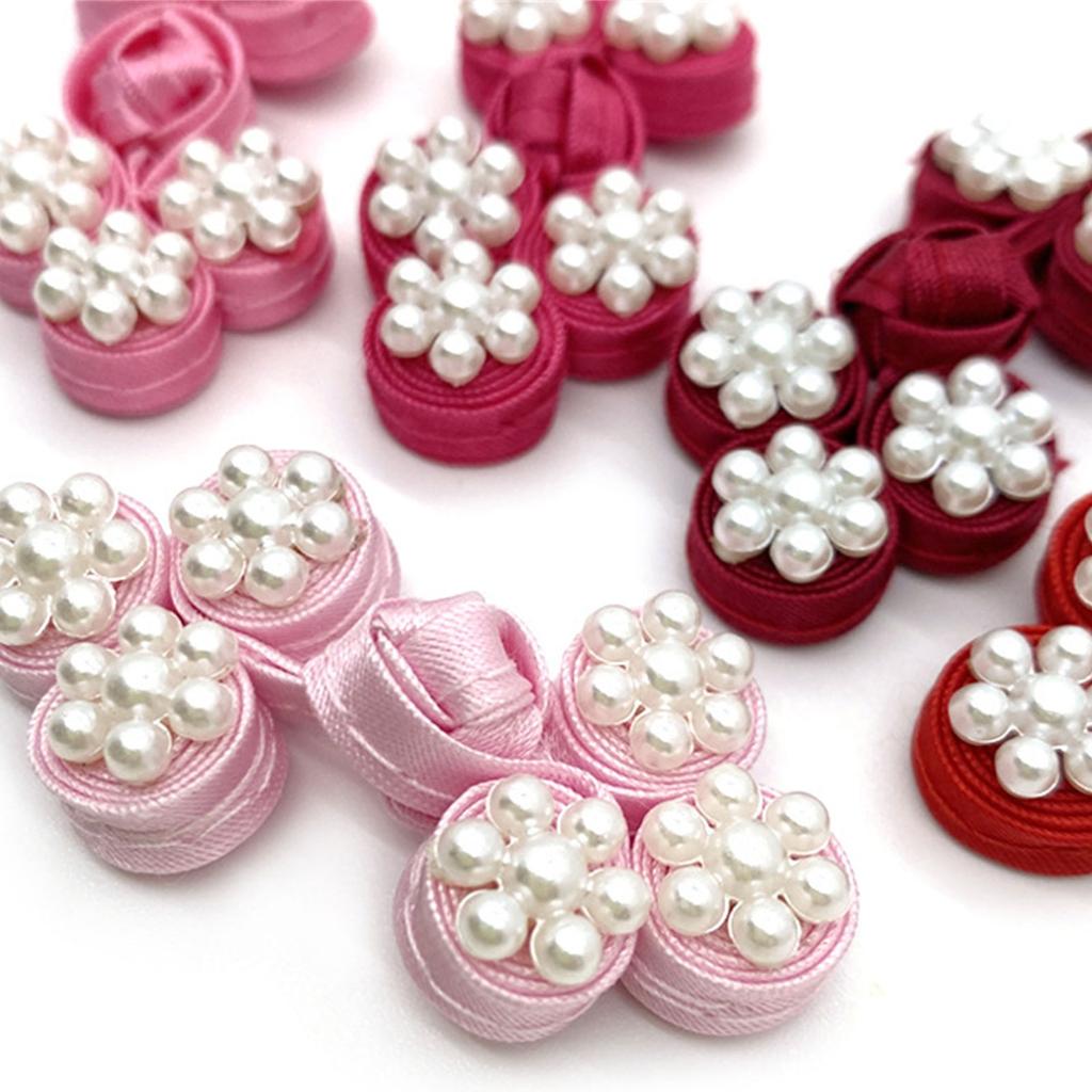 Chinesische Knoten Froschknöpfe Cheongsam Verschluss Nähverschlüsse Tang Anzug Knöpfe Perlen Chinesische Knöpfe DIY Hanfu Knöpfe