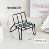 Cute Mini Iron Chair Phone Stand Desktop Creative Holder Lazy People