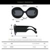 PC Sunglasses Goggles Color-block Gradient Lenses Big Frames Shades UV400 Block Glare UV Protection Sun Glasses Women Fashion