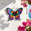 Outdoor Hanging Art Metal Butterfly Wall Decorations, Sculpture Decor, Iron Easy Installation Decor Indoor for Living Room Bedroom Garden Patio Fence