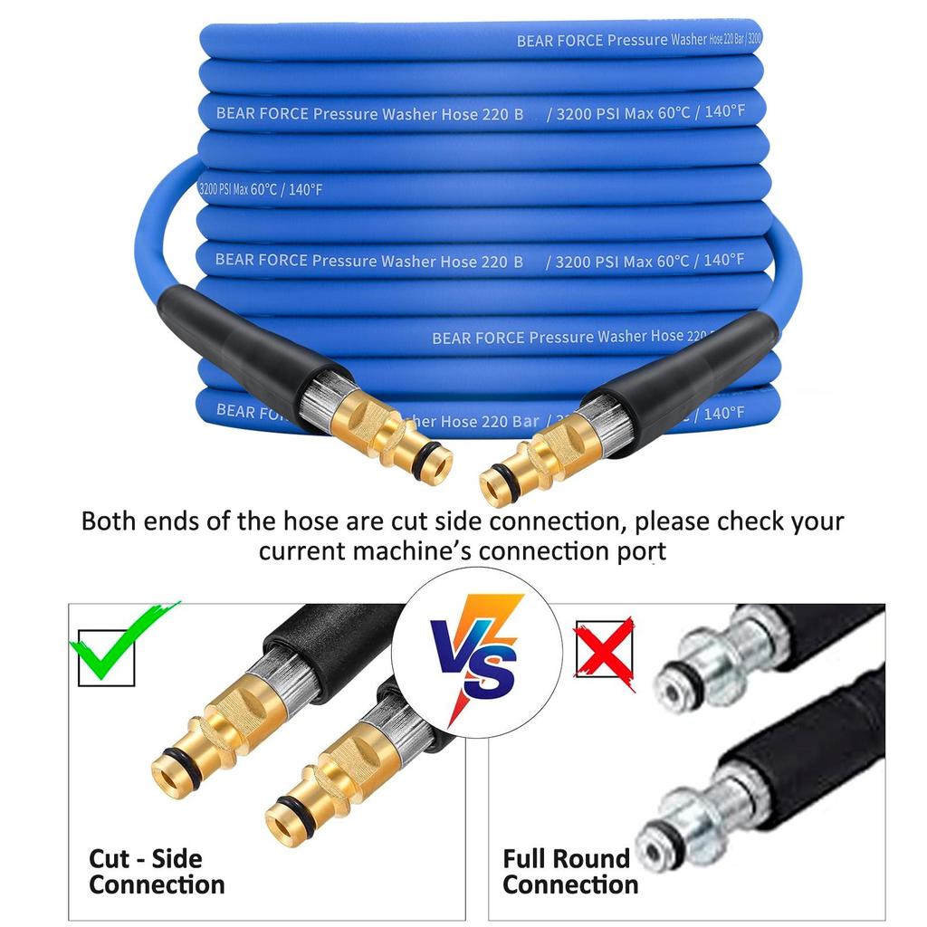 צינור חלופי למכונת שטיפה בלחץ צינור סופר גמיש 2900 PSI צינור עמיד בפני קיפולים עבור Karcher K2-K7 מחבר מהיר