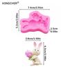 1 Pcs Carrot Fondant Silicone Mold Easter Bunny Hand Stick Rose Carrot Shape Cake Decoration Drip Mold DIY Handmade Art Molds