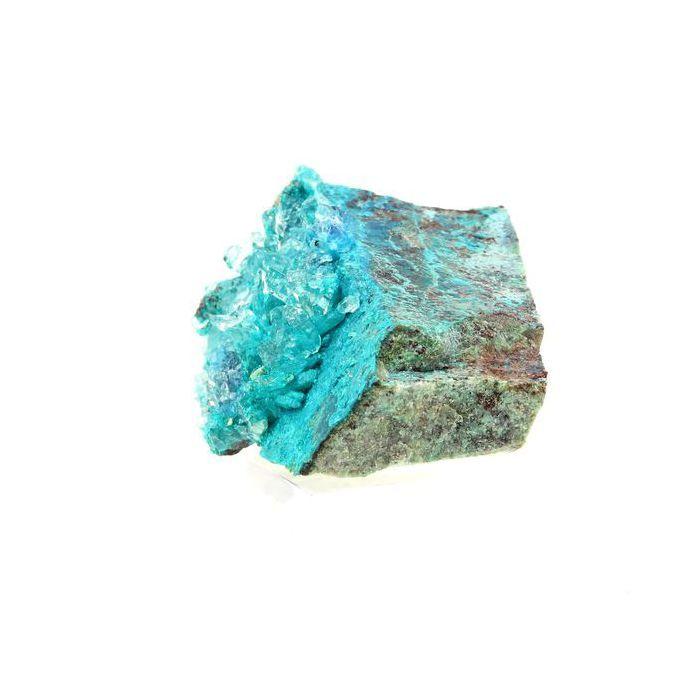 Pierres et Minéraux. Dioptase + Shattuckite + Quartz. 1428.0 ct. Milpillas Mine, Sonora, Mexique.