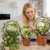 Garden Plant Support Stake Stand Round Vine Climbing Rack Iron heart-Shaped Flower Plant Trellis Support Frame Garden Decor