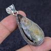 Chrysoprase Gemstone Handmade 925 Sterling Silver Jewelry Pendant 2.44" K4W34