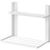 Tower Washing Machine Storage Rack, 2-Tier Magnetic Folding Shelf, White, Dimensions: W41 X D26 X H36.5cm (W X D X H), Bathroom Storage Rack,