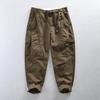 Pantaloni cargo retrò in 100% cotone autunnali Abbigliamento uomo Pantaloni da jogging quotidiani multitasche Pantaloni da uomo